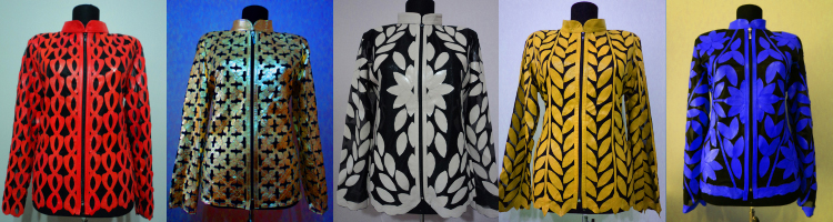Click to See All Available Designs and Colors of Leather Leaf Jackets at Once
